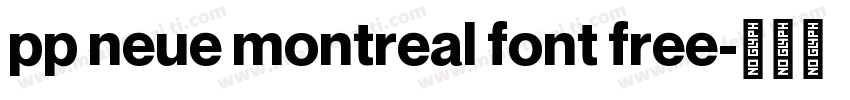 pp neue montreal font free字体转换